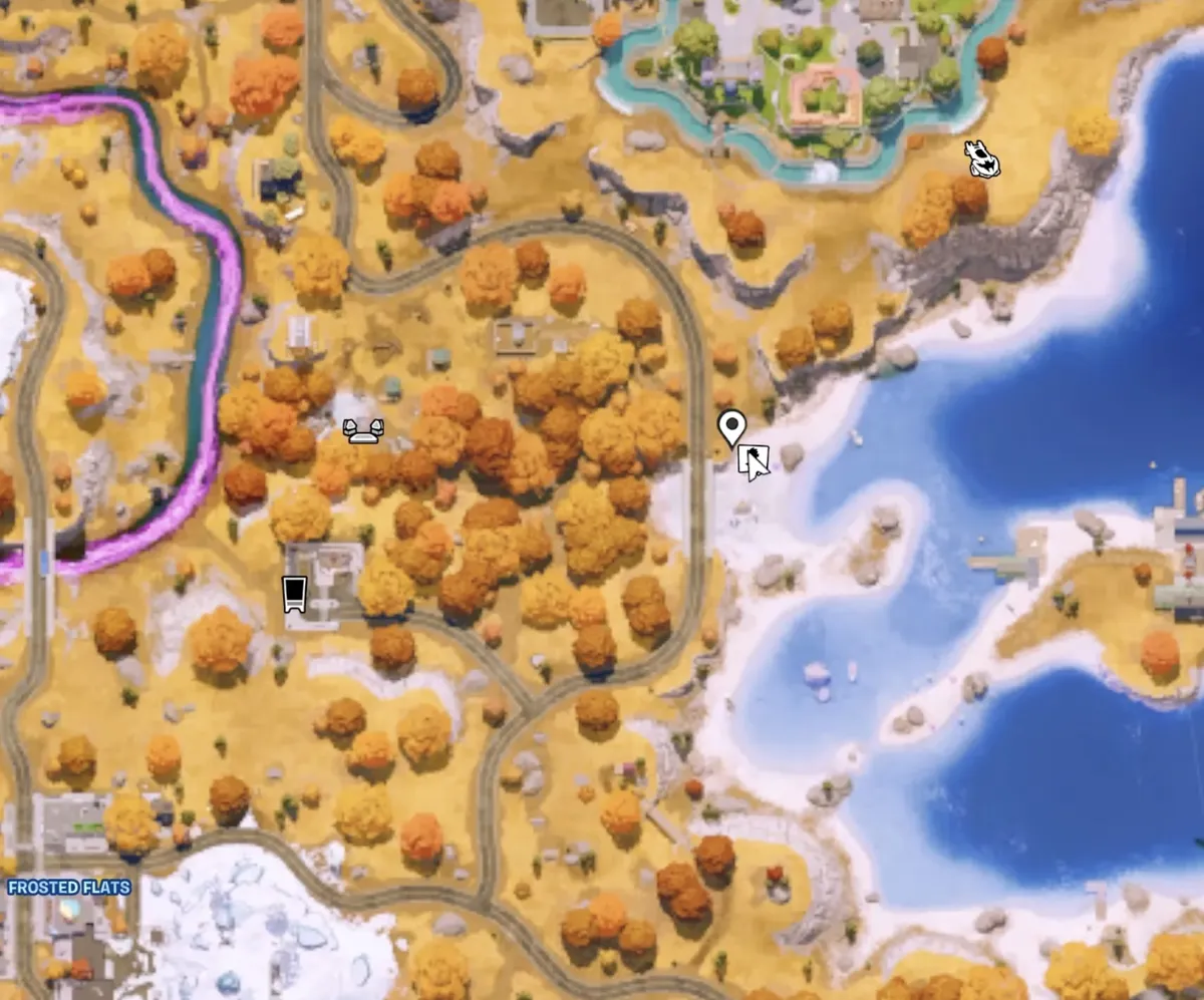 Catwoman spawn location on map near Frosted Flats